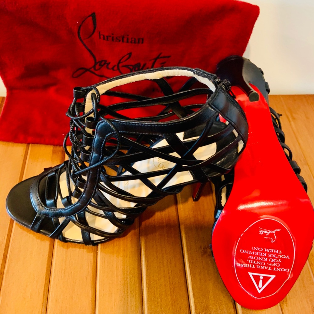 Black Christian Louboutin dress Sandal!